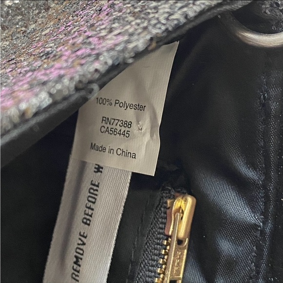 J.Crew Silver Black Sequin Glitter Crossbody Convertible Clutch Style 57106 - Picture 8 of 8